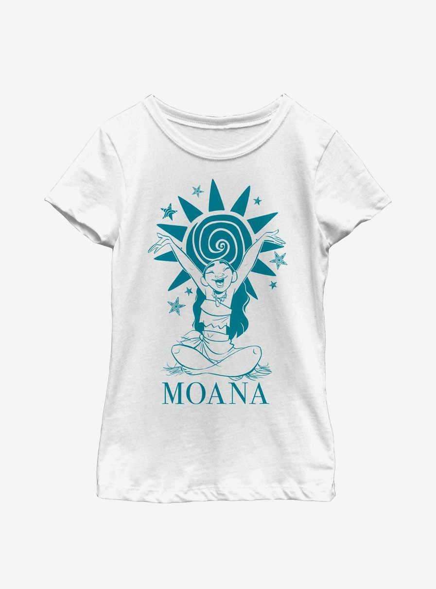 Kids * | Disney Moana Stars Youth Girls T-Shirt 100% Guarantee