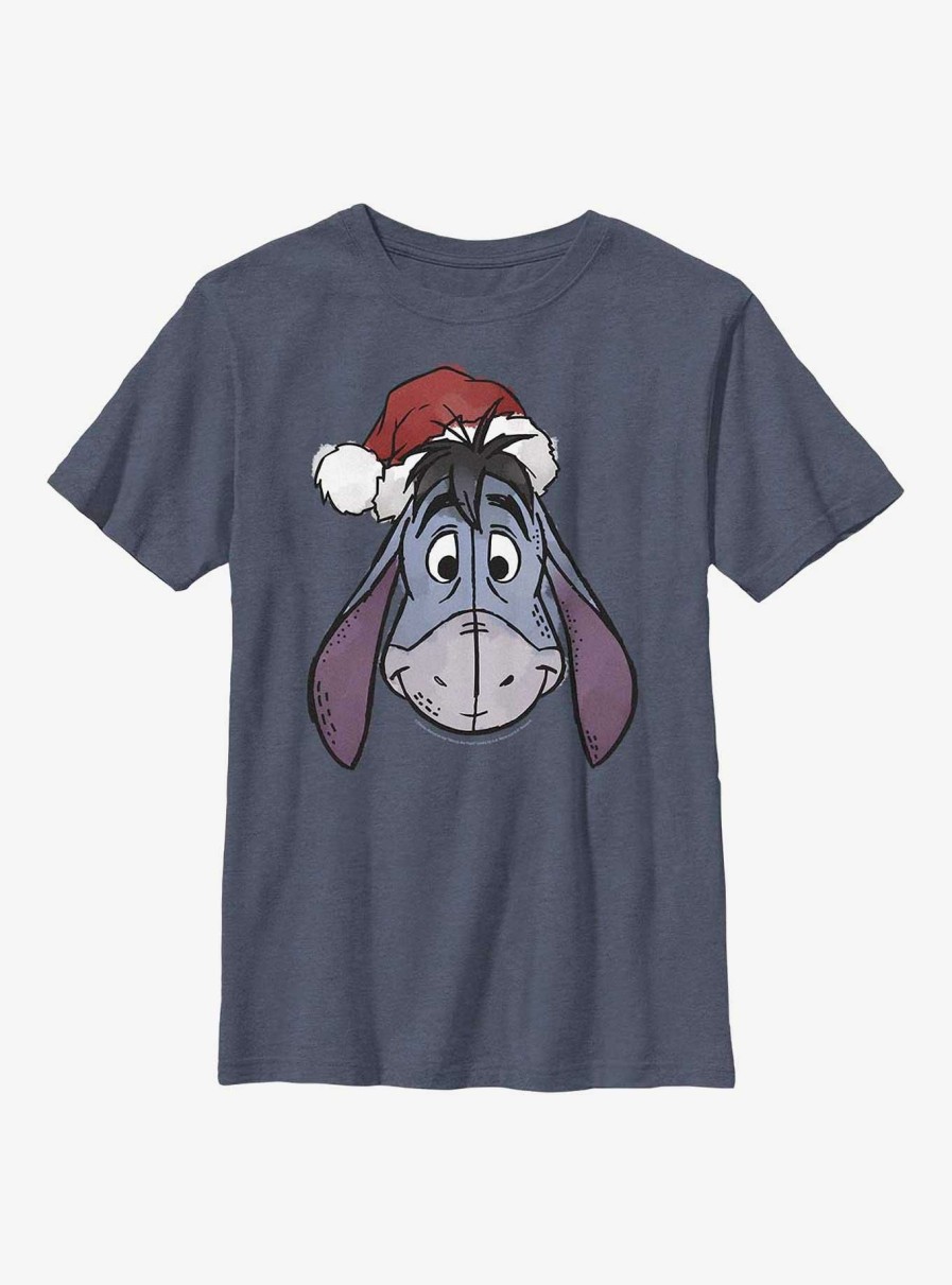 Kids * | Disney Winnie The Pooh Santa Eeyore Youth T-Shirt Flash Sale