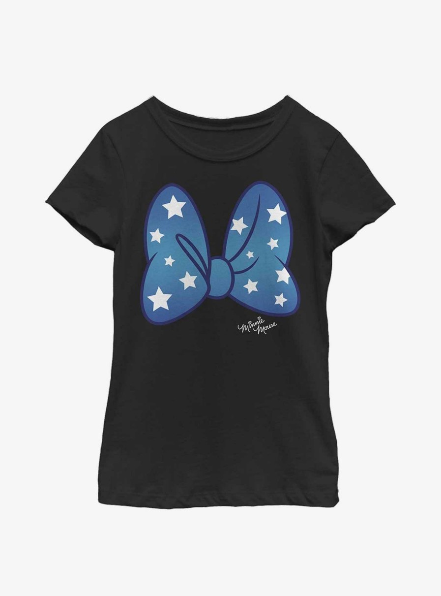 Kids * | Disney Minnie Mouse Minnie Stars Bow Youth Girls T-Shirt Best Choice