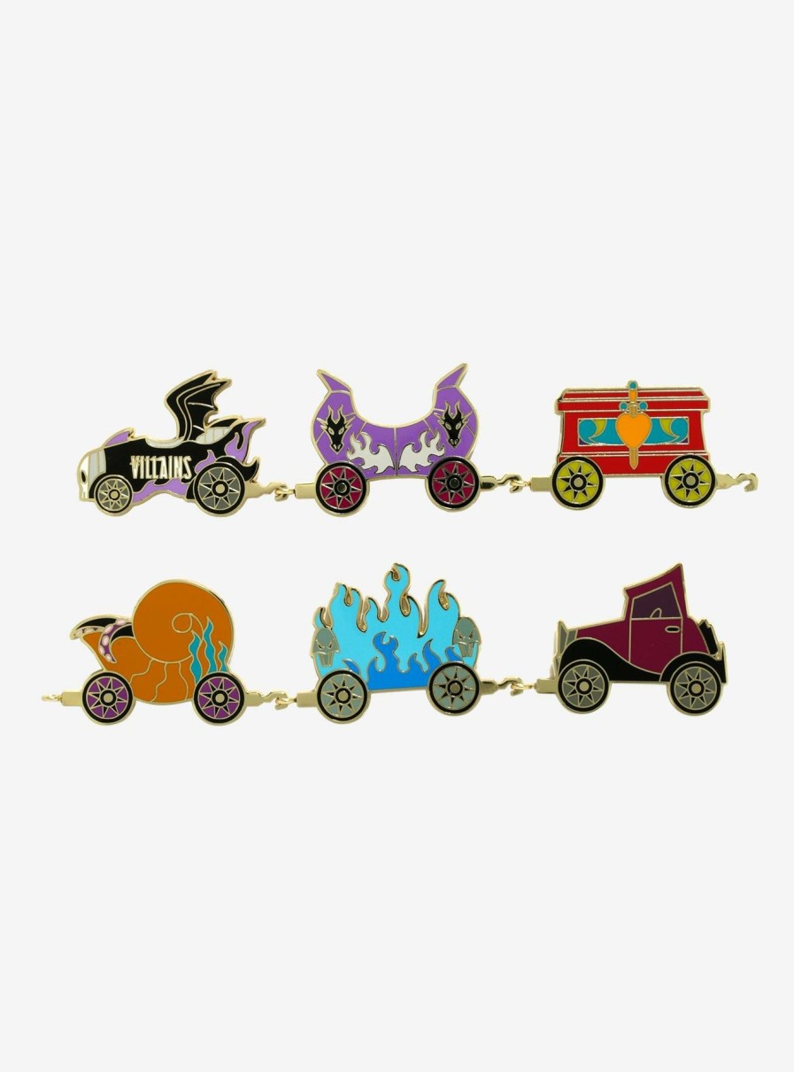 Accessories * | Top Sellers Disney Villains Train Car Blind Box Enamel Pin Boxlunch Exclusive