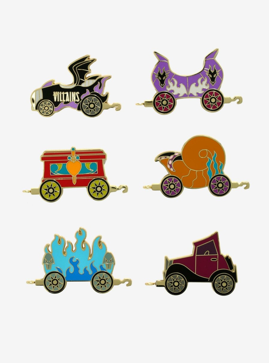 Accessories * | Top Sellers Disney Villains Train Car Blind Box Enamel Pin Boxlunch Exclusive