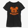 Kids * | Limit Offer Disney Mickey Mouse Pumpkin Head Youth Girls T-Shirt