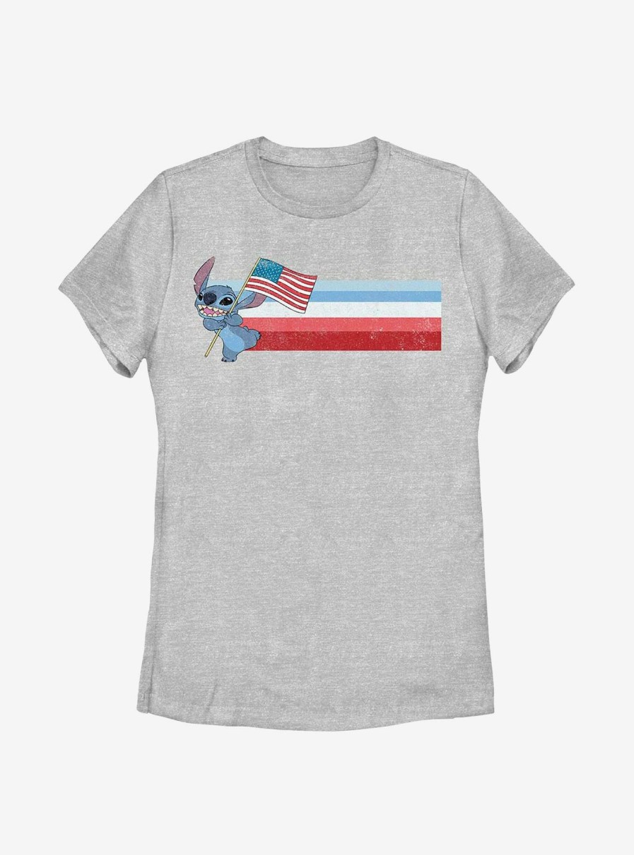 Adults * | Disney Lilo & Stitch Flag Womens T-Shirt Latest Fashion