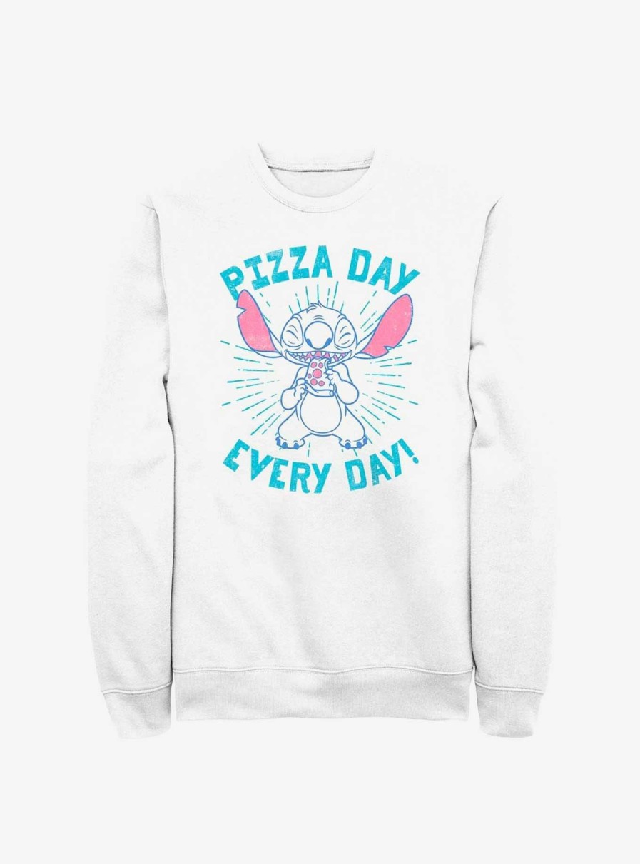 Adults * | Disney Lilo & Stitch Pizza Day Every Day Sweatshirt Typical Style