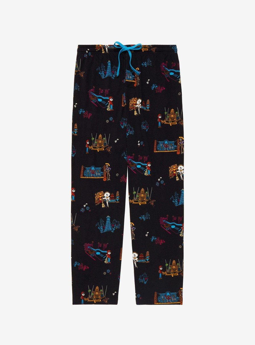 Adults * | Reasonable Price Disney Pixar Coco Land Of The Dead Scenic Lounge Pants Boxlunch Exclusive