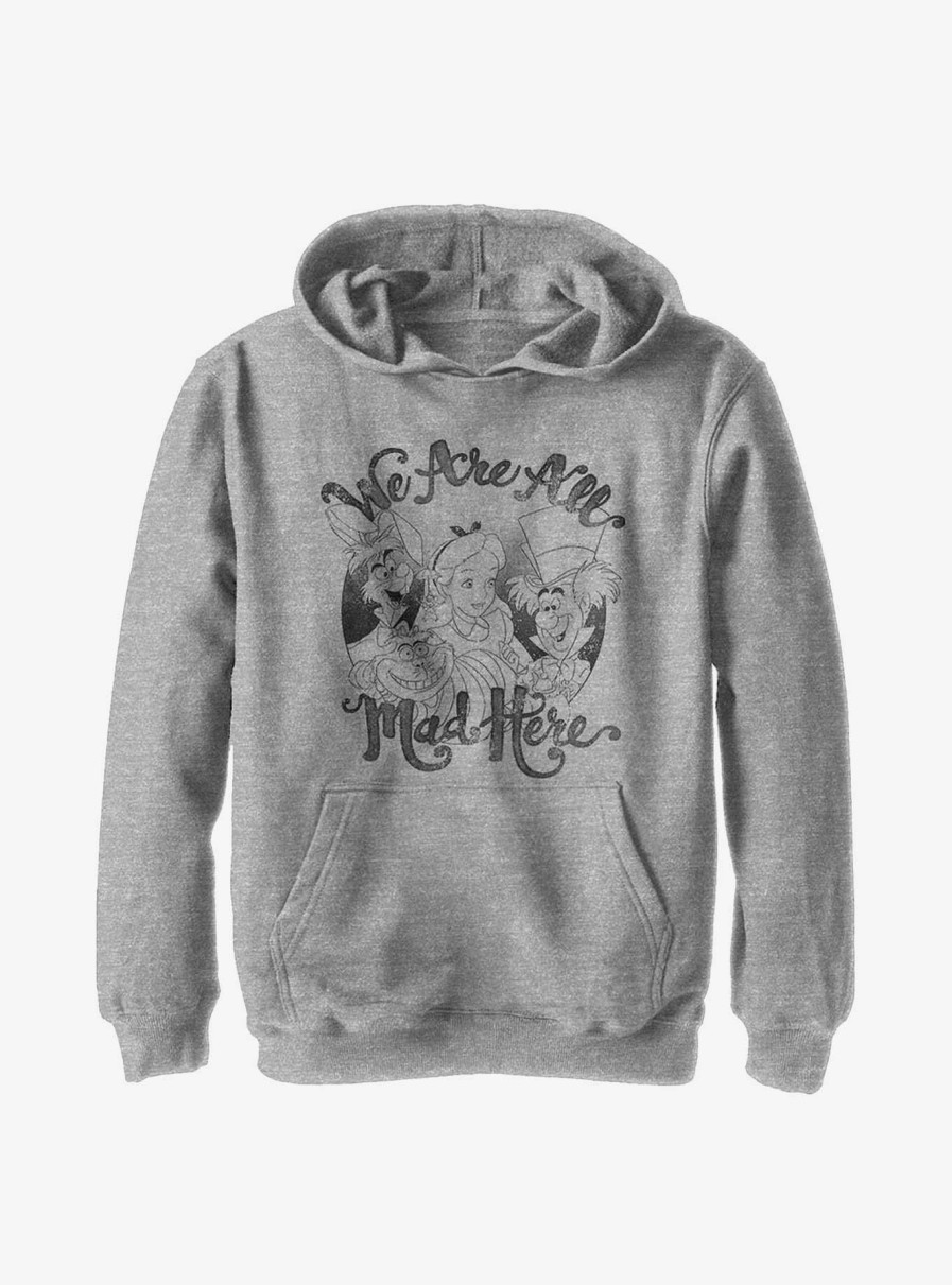 Kids * | Disney Alice In Wonderland All Mad Here Youth Hoodie Best Choice