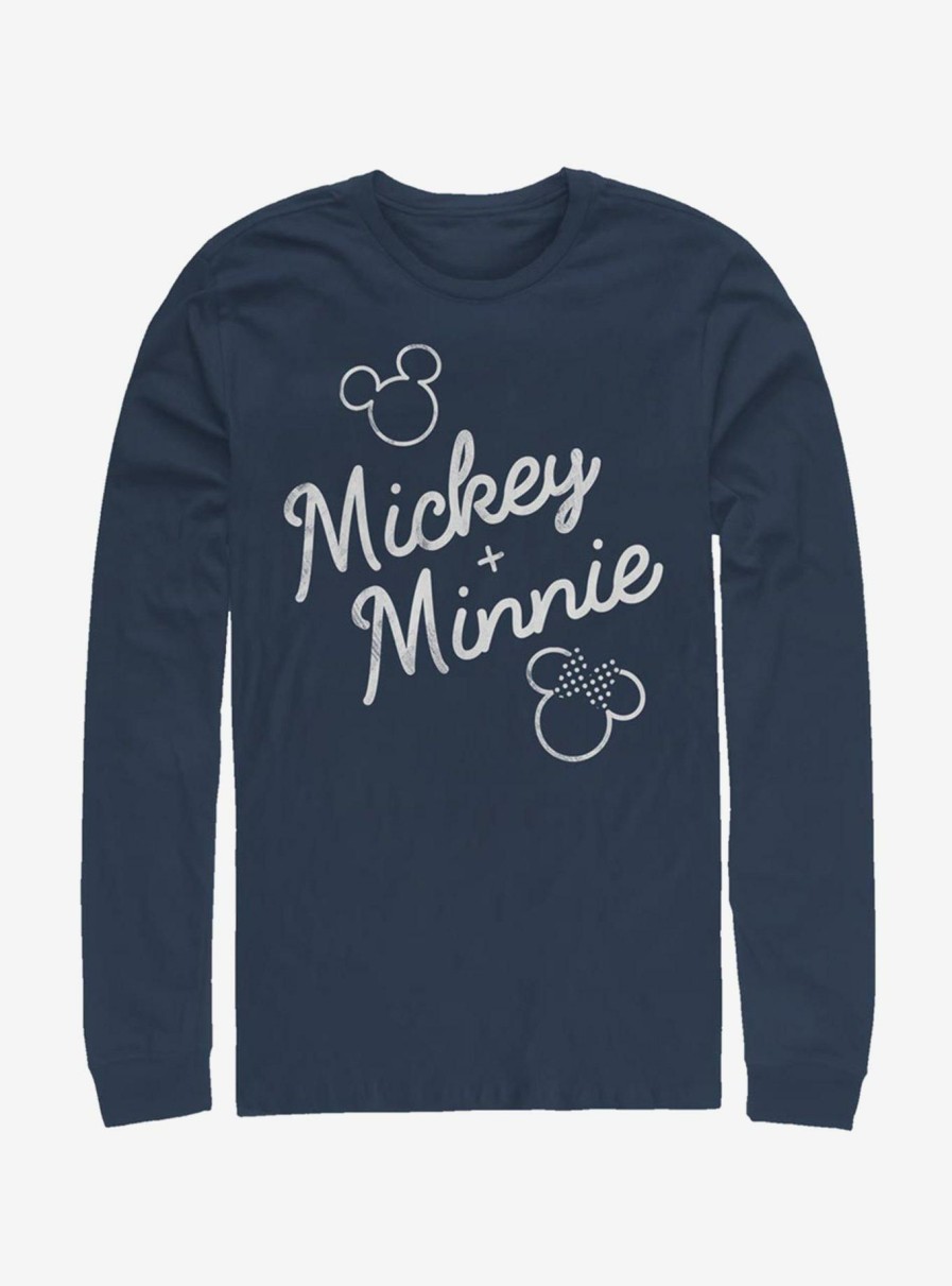 Adults * | Disney Mickey Mouse Signed Together Long-Sleeve T-Shirt Discount Sale