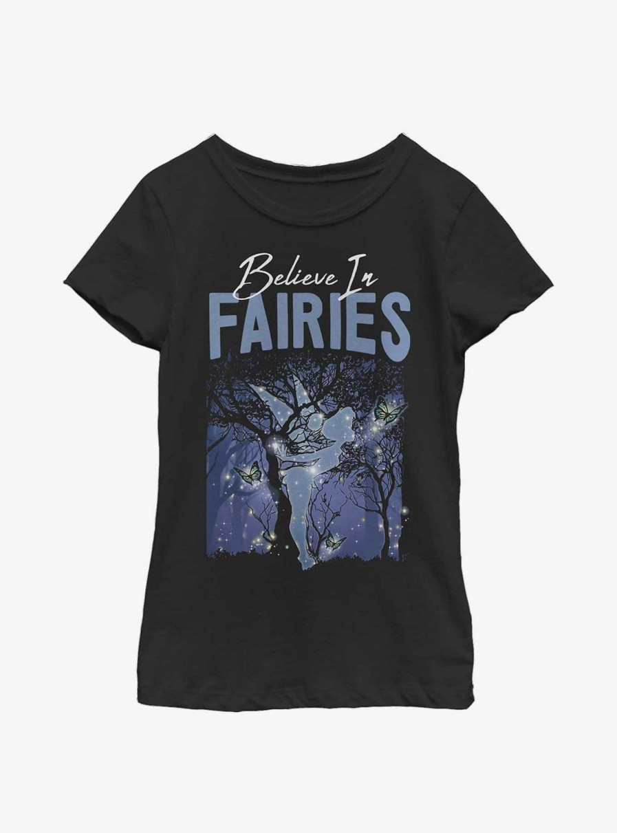 Kids * | Disney Peter Pan Fairy Belief Youth Girls T-Shirt Best Choice