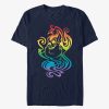 Adults * | Disney The Little Mermaid Ursula Rainbow Badge T-Shirt Top Sellers