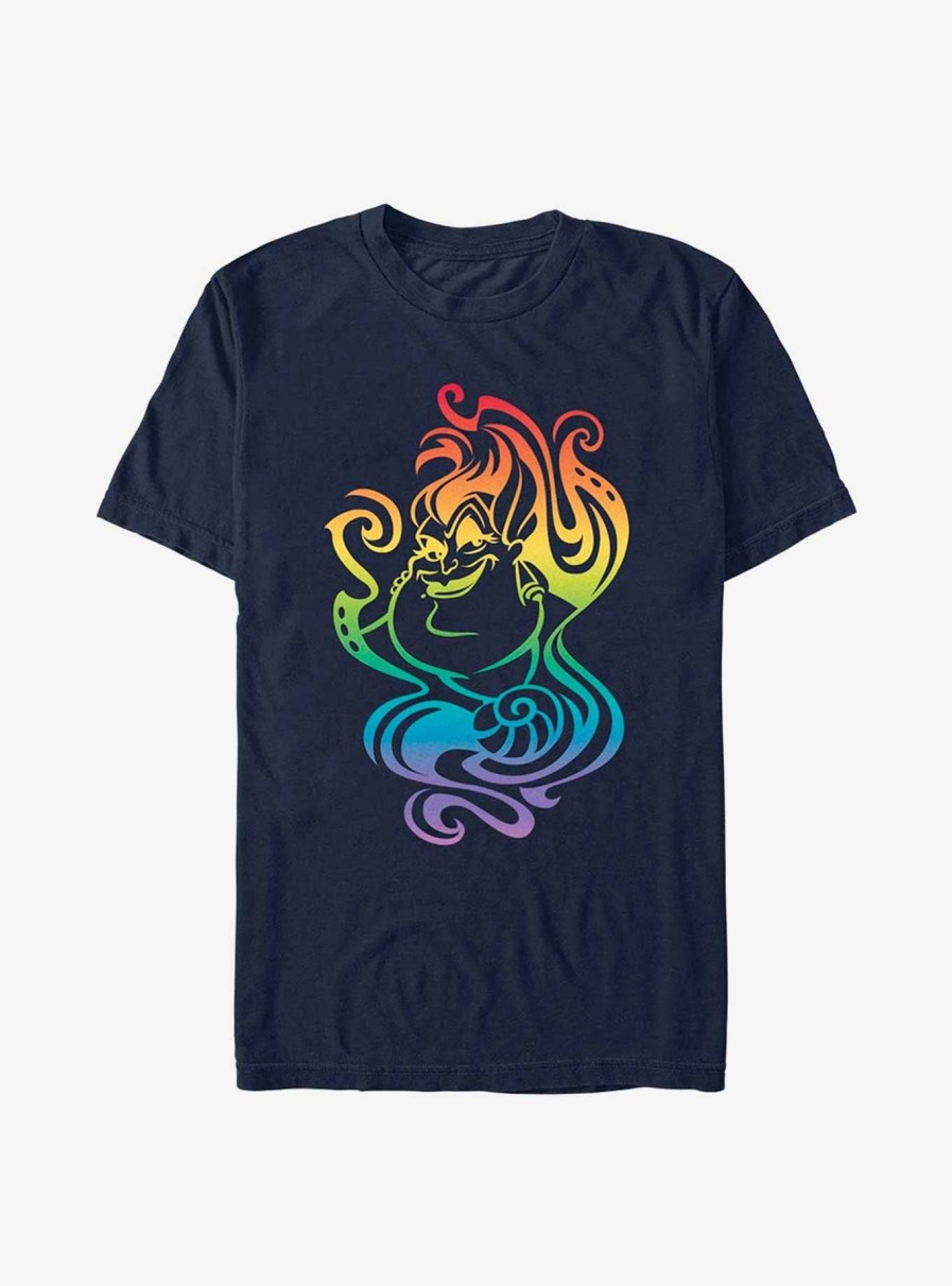 Adults * | Disney The Little Mermaid Ursula Rainbow Badge T-Shirt Top Sellers