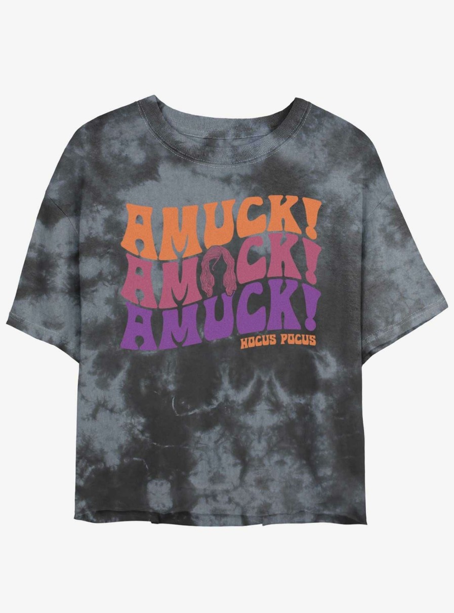 Adults * | Shoping Disney Hocus Pocus Amuck, Amuck, Amuck! Tie-Dye Womens Crop T-Shirt