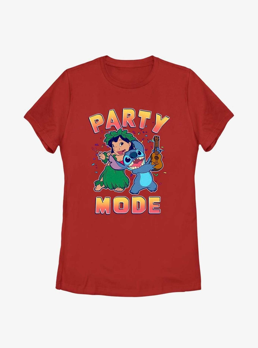 Adults * | Shop New Disney Lilo & Stitch Party Mode Womens T-Shirt