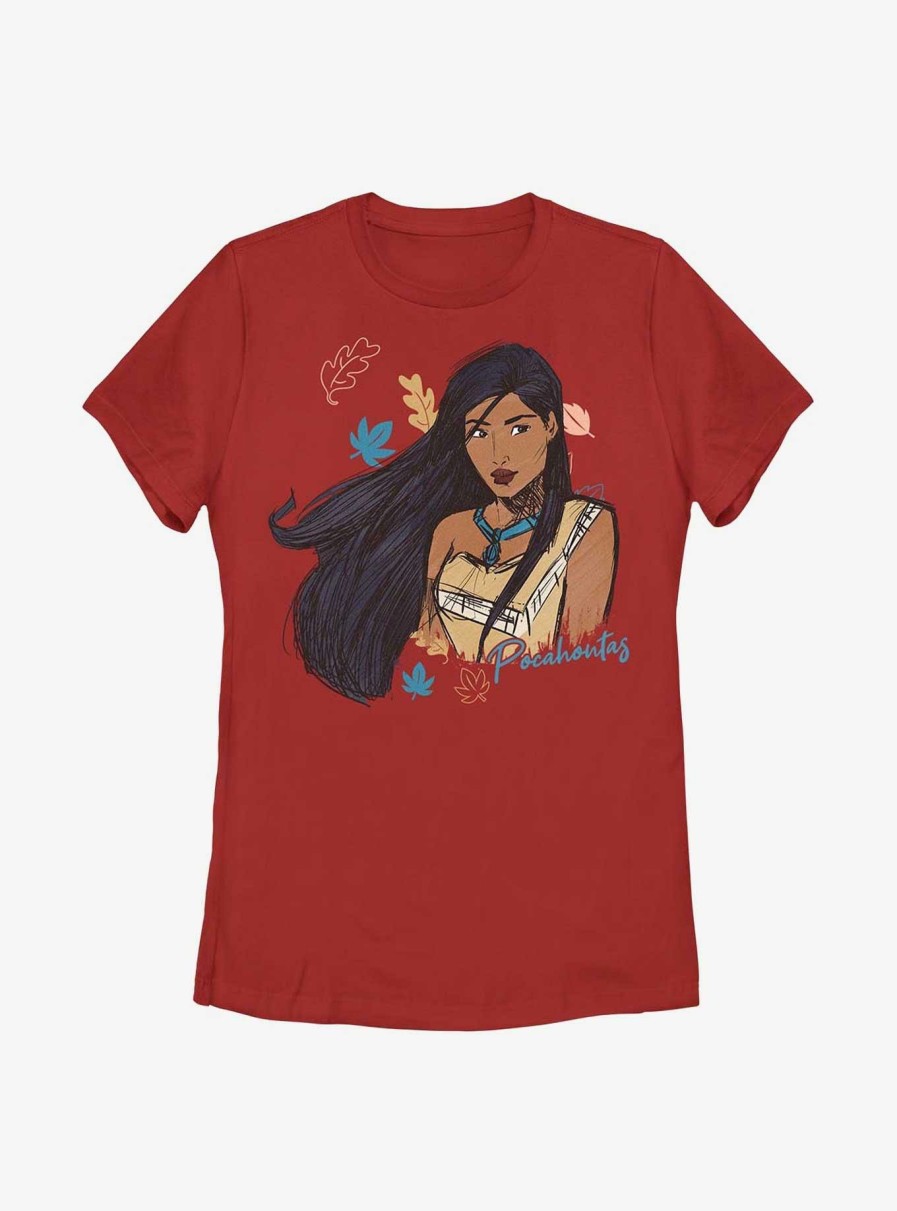 Adults * | Disney Pocahontas Sketch Womens T-Shirt Typical Style