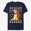 Adults * | Online Store Disney Beauty And The Beast Belle Teacup Ugly Sweater Pattern T-Shirt