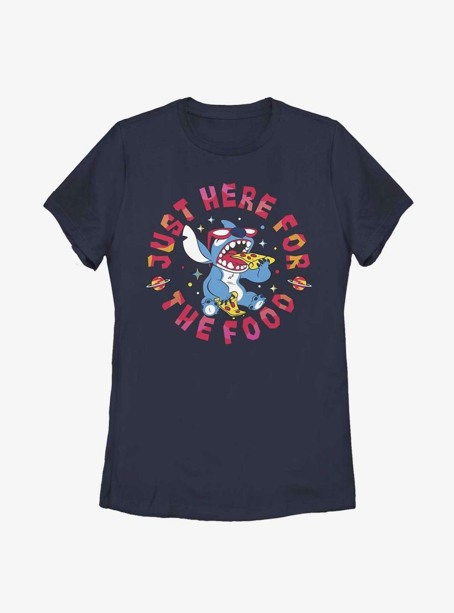 Adults * | Disney Lilo & Stitch Pizza Womens T-Shirt Top Selling