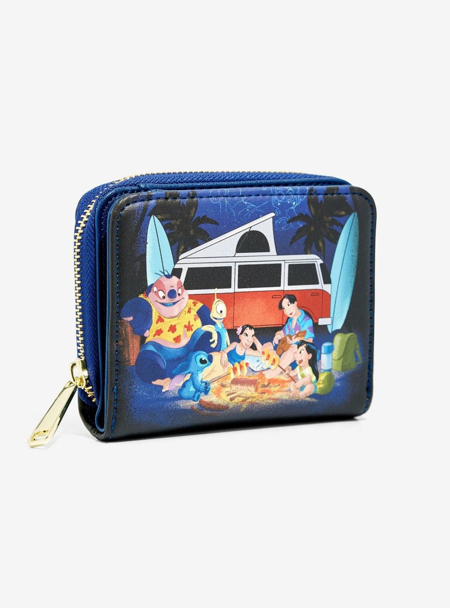 Bags * | Our Universe Disney Lilo & Stitch Camping Trip Small Zip Wallet Boxlunch Exclusive Best Choice