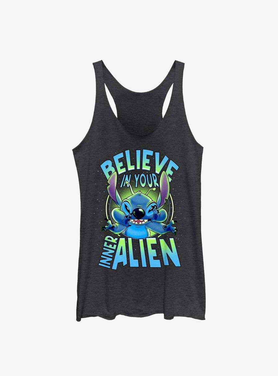 Adults * | Best Guaranteed Disney Lilo & Stitch Believe In Your Inner Alien Womens Tank Top