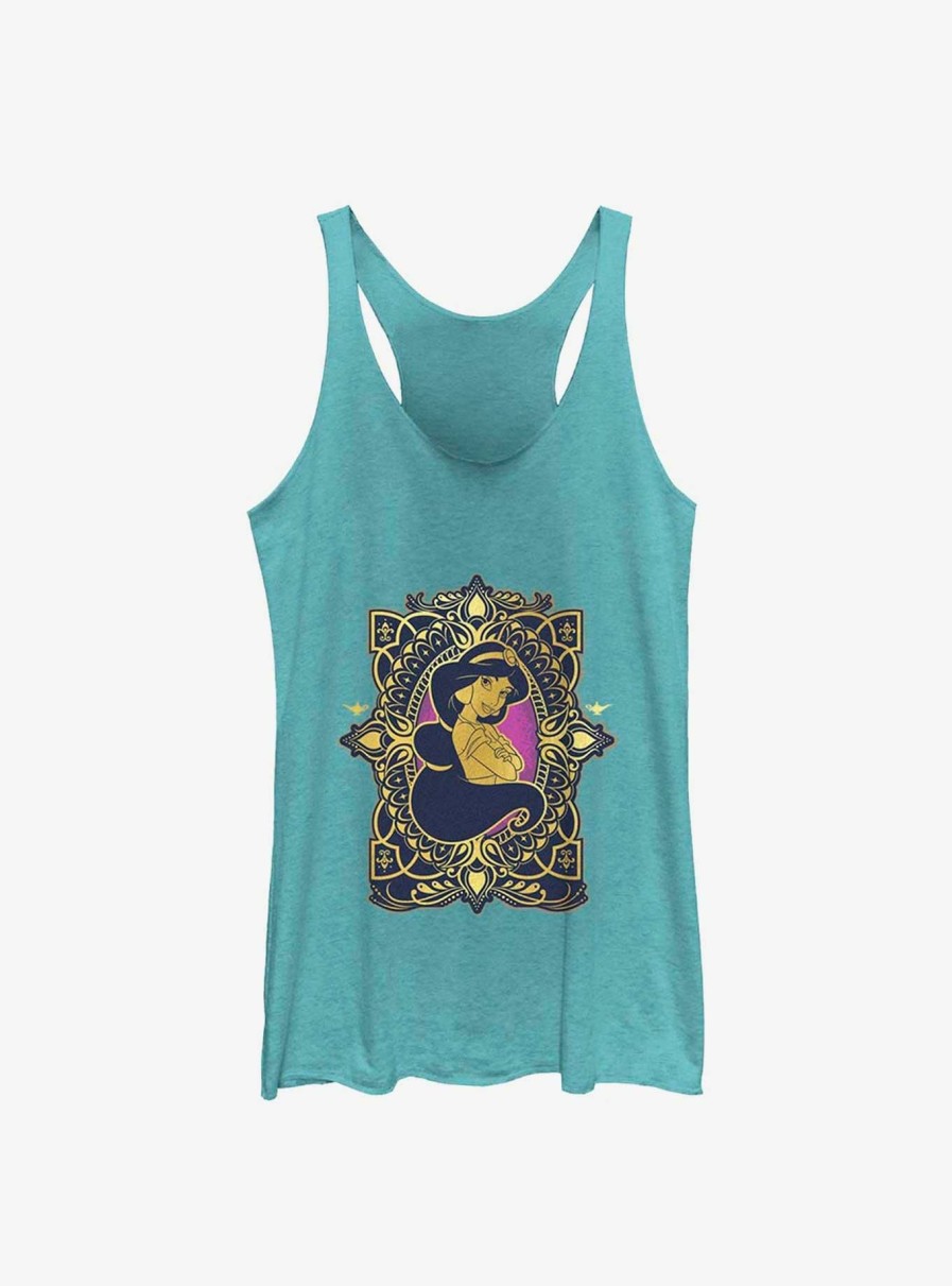 Adults * | Hot Sell Disney Aladdin 30Th Anniversary Jasmine Badge Womens Tank Top