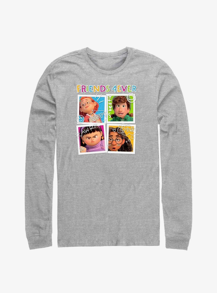 Adults * | Disney Pixar Turning Red Polaroids Long-Sleeve T-Shirt Top Selling