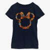 Kids * | Disney Minnie Mouse Autumn Wreath Youth Girls T-Shirt Flash Sale