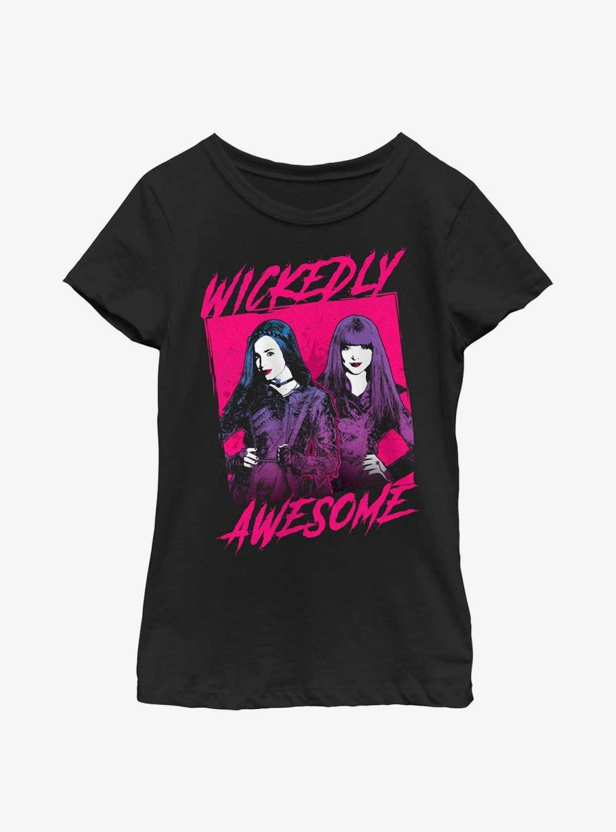 Kids * | Disney Descendants Wickedly Awesome Youth Girls T-Shirt Best Sellers