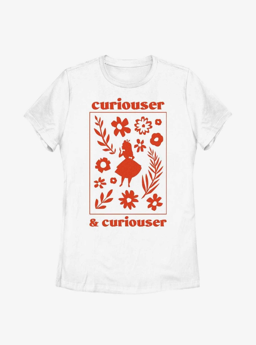 Adults * | Reasonable Price Disney Alice In Wonderland Curiouser And Curiouser Womens T-Shirt